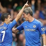 Eden Hazard celebrates his goal with Torres