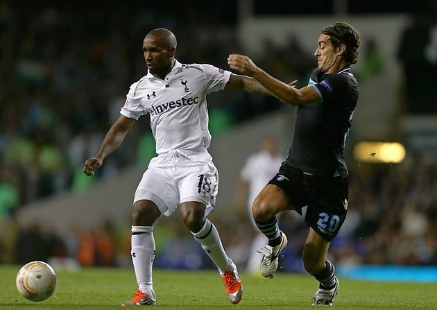 Jermaine Defoe against Lazio in the Europa League