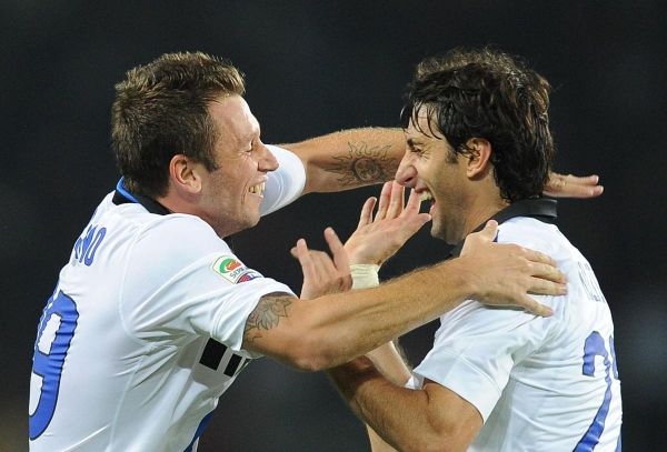 Milito and Cassano after win over Torino