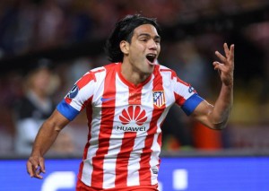 Radamel Falcao scores his hat trick