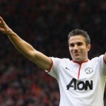 Robin van Persie celebrating his goal