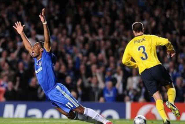 Drogba diving, spectacular