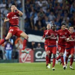 Zlatan Ibrahimovic extremely happy afetr scoring this amazing karate backheel volley