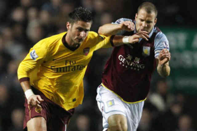 Arsenal twice hit the woodwork as they were held to a draw by Aston Villa and missed the chance to return to the top of the Premier League