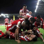 Olympiacos beat the French champions in the Champions League play off