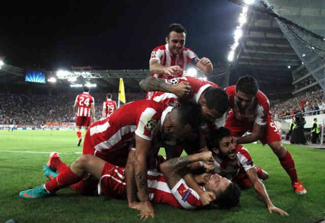Olympiacos beat the French champions in the Champions League play off