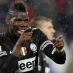 Pogba celebrates his goal against Bologna