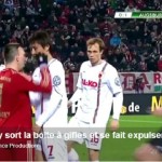 Frank Ribéry , Bayern Munich, was sent off for punching his opponent