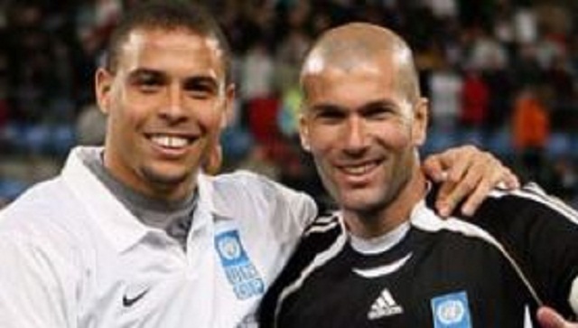 Ronaldo and his friends faced ... Zinedine Zidane and his friends.