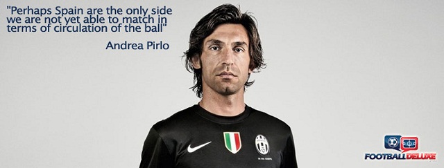 Andrea Pirlo admits that Spain has the best passing game on the planet, but he is undoubtedly one of the greatest if not the greatest playmaker in the world today.