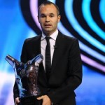 Andres Iniesta won the UEFA player of the year title earlier on this year and is a serious contender for the France Football Ballon d'Or 2012 awarded tonight