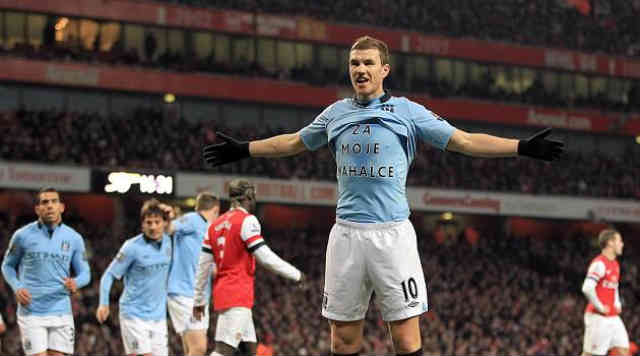 Arsenal suffered a massive lost with Manchester City at home. Dzeko who scored an amazing got City forward-