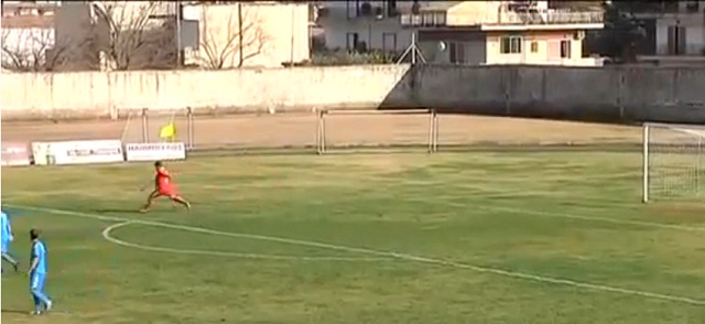 Crazy Goal by Goalkeeper from one end of the pitch to the other Tasos Christopolulos-Pamisos 1-1 Ethnikos