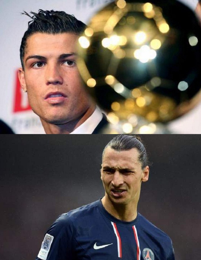 Cristiano Ronaldo does not deserve to be among the three finalists of the Ballon d'Or. There are at least ten players better than him said Zlatan Ibrahimovic. 