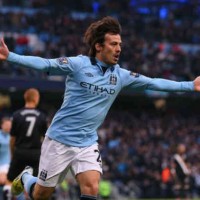 David Silva celebrates both of his goals against Fulham