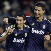 Di Maria and Ronaldo both score two goal each against Valencia and celebrate together