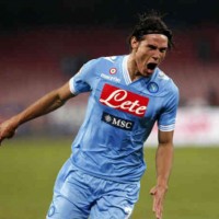 Edinson Cavani celebrating his goal, could be on his way to being one of the best strikers in the world