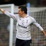 Gareth Bale celebrates his goal as Tottenham win a game in the FA Cup