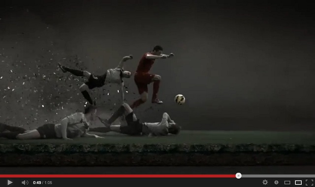 Witness the trail of carnage as Cristiano Ronaldo and the new Nike Mercurial Vapor IX explode towards goal.