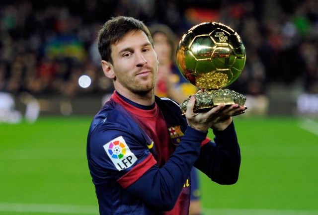 Barcelona defender Jordi Alba says Lionel Messi signing a new contract is great news for Barcelona. - on this picture you can see him with his fourth Ballon d'Or-