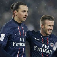 David Beckham makes tribute and celebrates with Ibrahimovic goal