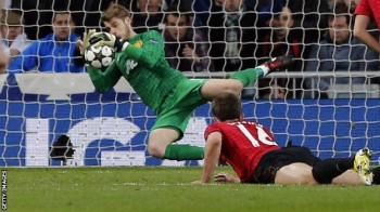 David De Gea was the real hero of the evening and made a number of key saves to secure a precious draw for his team.