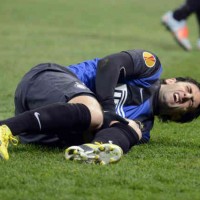 Diego Milito will be out for a while because of his injury in the Europa League