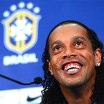 England vs Brazil-Ronaldinho all smiles as he looks forward to World Cup 2014 glory