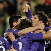 Fiorentina dominated from start to finish with Adem Ljajic and Stevan Jovetic both scoring twice for the Viola.