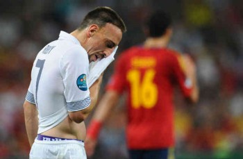 Franck Ribery couldn't believe that his team got defeated in the Euro 2012 against Spain in the quarter finals
