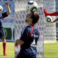 Franck Ribery who gets attacked by a fan in his training