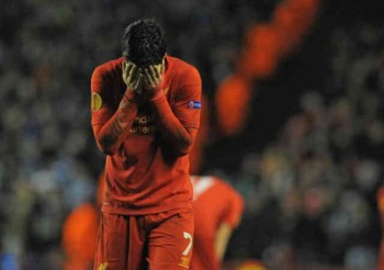 Luis Suarez disappointed as Liverpool have been kicked out