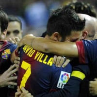 Messi and David Villa come back with their goals in the net of Sevilla