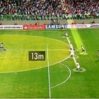 Ronaldinho uses some clever - or deceptive, depending on your view - tactics to set up a goal for his Brazilian club Atletico Mineiro against Sao Paulo.-there is no offside on a throw-in in football.