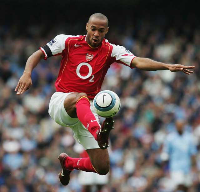 Thierry Henry takes a deft touch back in his Arsenal days