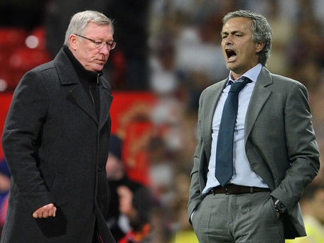Manchester United's Sir Alex Ferguson and Real Madrid's Jose Mourinho  square off in an epic Champions League Clash.