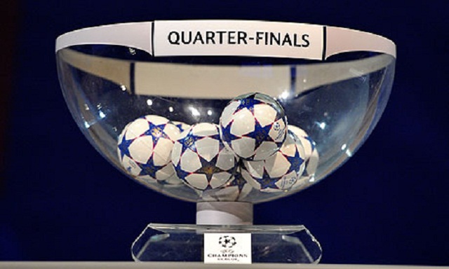 Barcelona will play David Beckham's Paris St-Germain in the quarter-finals of the Champions League after the sides were pulled out together in Friday morning's draw.