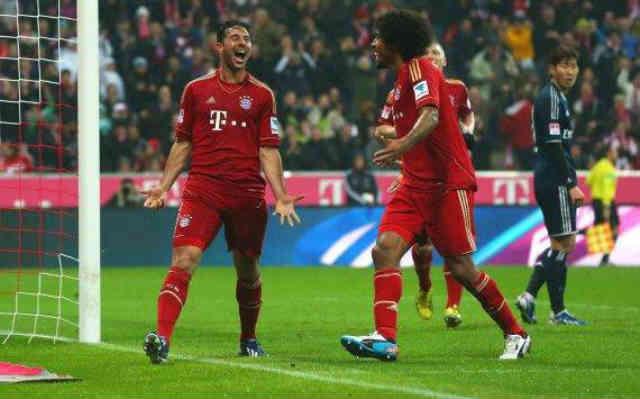 Bayern celebrate their goals with style