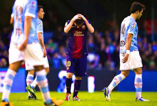 Celta Vigo managed to keep up with Barca by resulting in a draw