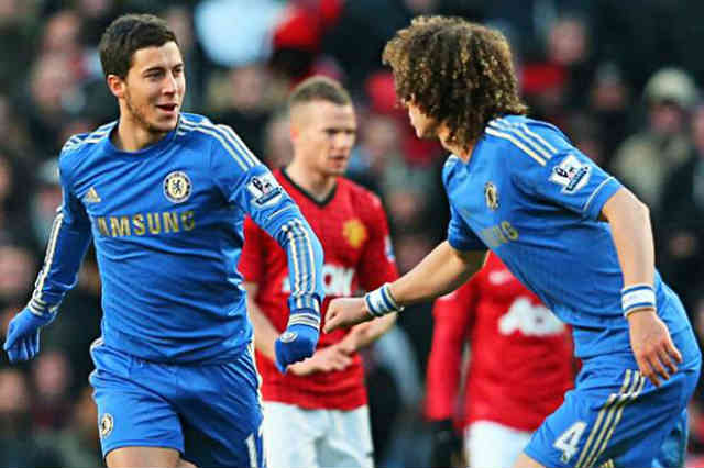 Eden Hazard scores against Manchester United which was beauty as he described it