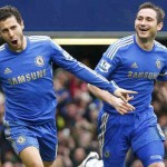 Hazard and Lampard celebrate their goals