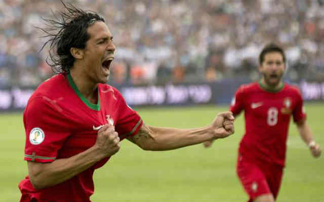 Portugal celebrate their win in the World Cup Qualifier