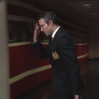 Robin van Persie Attempts to The Wrong Locker Room at Emirates Stadium