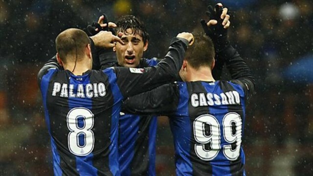 28 goals from the tridente Milito, Cassano, and Palacios. You can win the Serie A moreover Champions League with that record