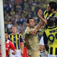 Defender Egemen Korkmaz's second-half header earned Fenerbahce a deserved 1-0 victory in the first leg of their Europa League semi-final