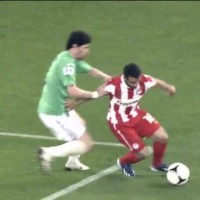 Giannis Fetfatzidis scored a Messi-esque goal for Olympiacos against Panathinaikos.