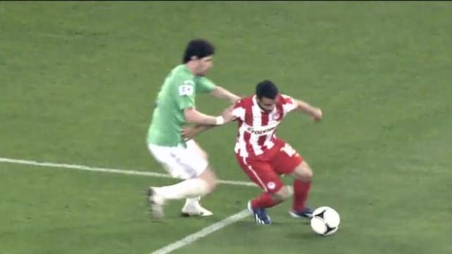 Giannis Fetfatzidis scored a Messi-esque goal for Olympiacos against Panathinaikos.