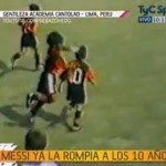 Lionel Messi already amazing at 10 yrs old-On the video, He is the small boy wearing the shirt number 10, and his team was 'Newell's allboys' in this match.