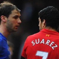 Luis Suárez scored an equaliser for Liverpool seven minutes into ... but also appeared to bite Branislav Ivanovic in the 2-2 draw with Chelsea.