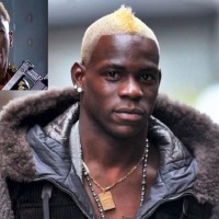 Mario Balotelli- was he trying to get a role in Demolition Man 2- This style, straigh tout of the 90's is defintely wrong- red card, Mario, off you go...